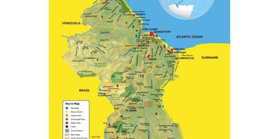 வரைபடம் வரைபடம் இடம் கயானா