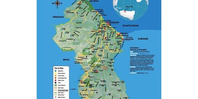 வரைபடம் காட்டும் வரைபடம் எப்படி amerindians வந்தது கயானா